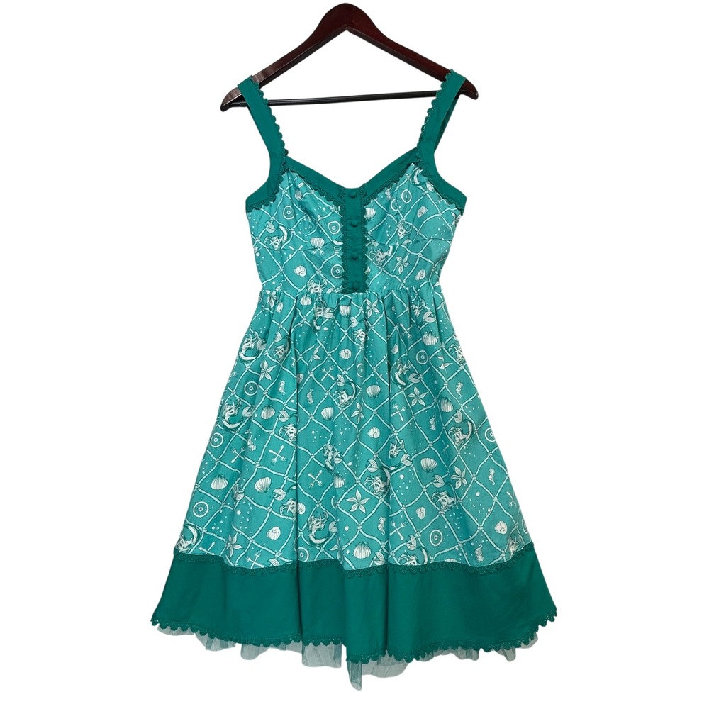 Disney The Little Mermaid Ariel Dress Womens S Teal Tulle Pinup Retro Hot Topi